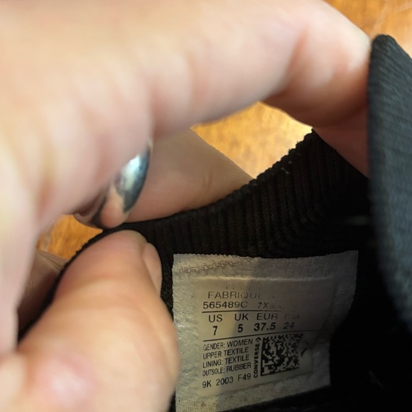 Converse Black and White Athletic Shoes - Picture 6 of 10